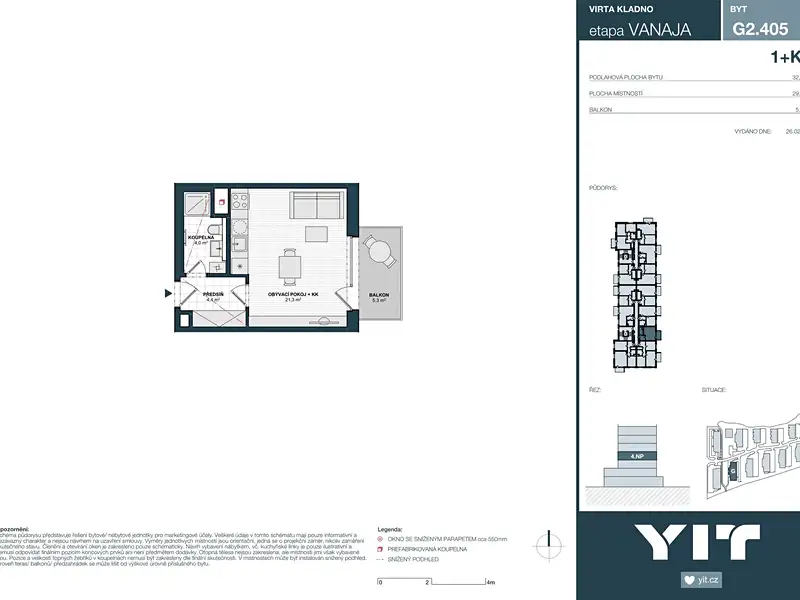 Prodej bytu 1+kk 30 m², Kladno – náhled fotky 2