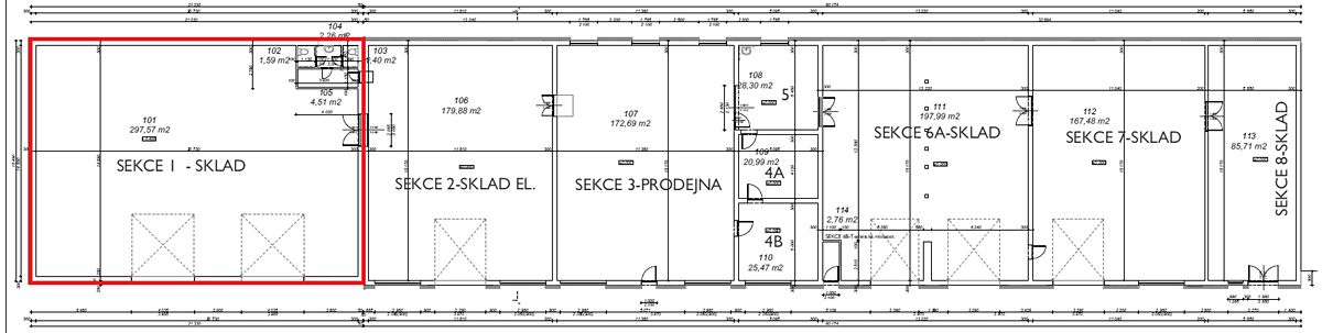 Pronájem skladového prostoru 298 m² – fotografie 3
