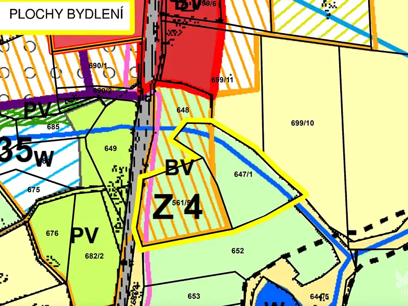 Prodej stavebního pozemku 864 m², Čestice – náhled fotky 2