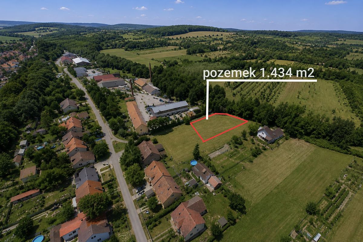 Prodej stavebního pozemku 1434 m², Velká nad Veličkou – fotka 1 z 3