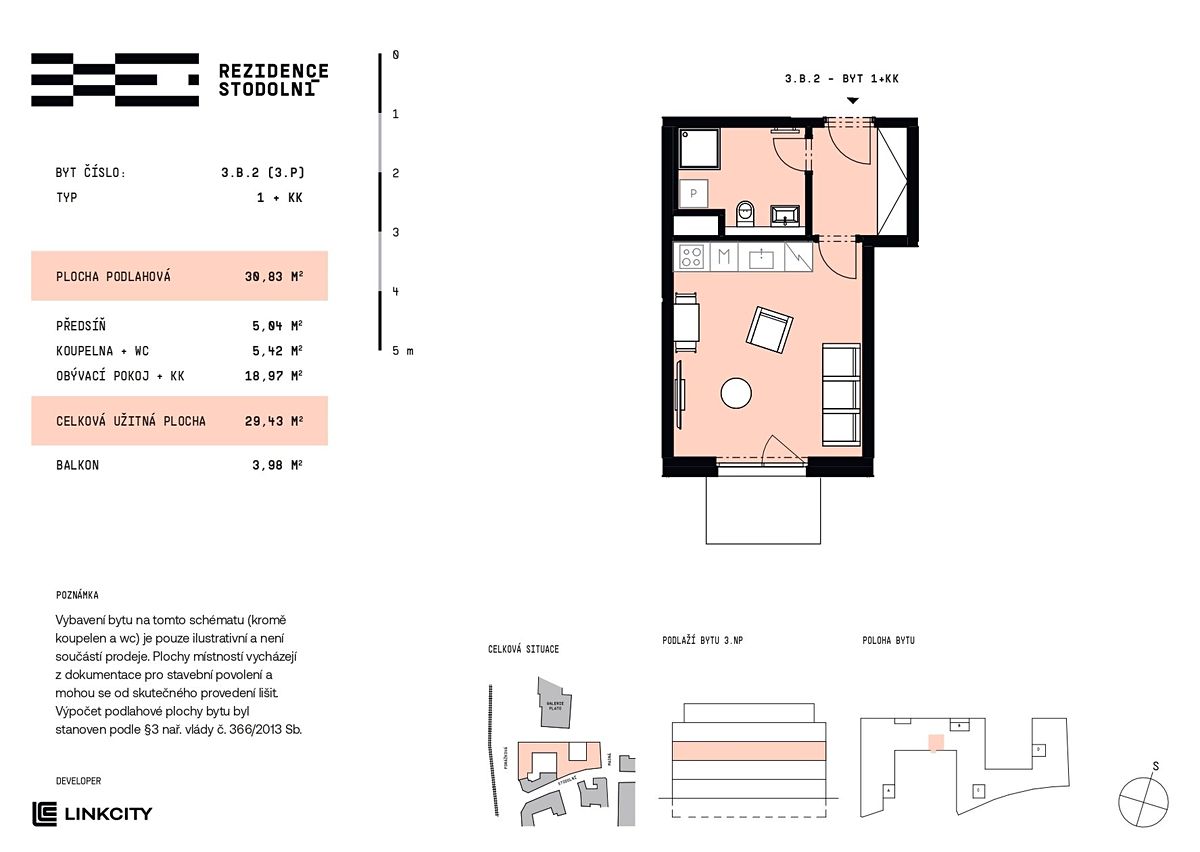 Prodej bytu 1+kk 29 m² – fotografie 3