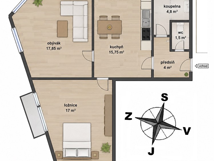 Prodej bytu 2+1, 61 m² (15 z 15)