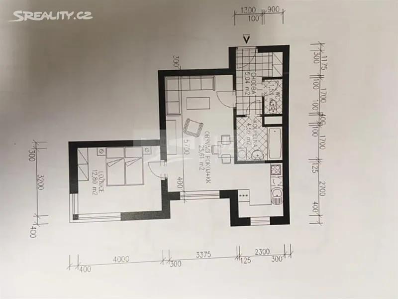 Pronájem bytu 2+kk 51 m² – pohled 6