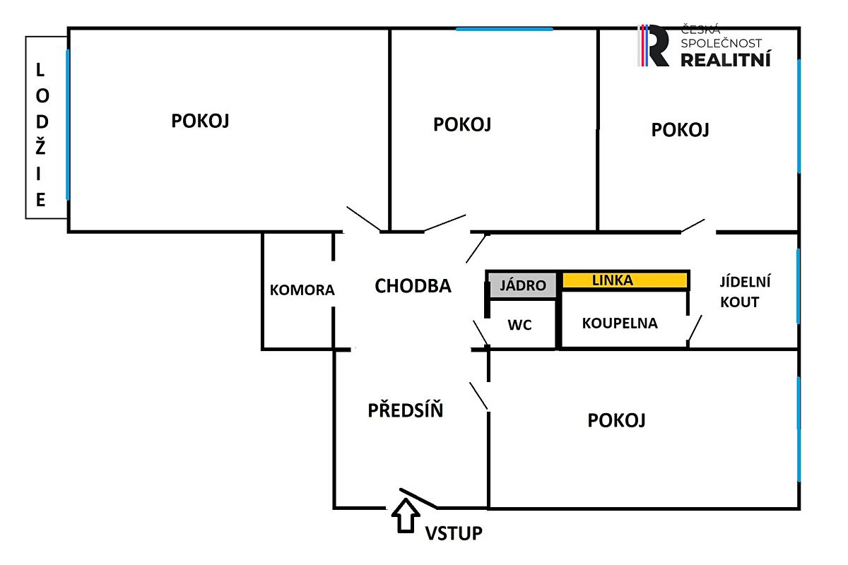 Prodej bytu 4+1 80 m² – fotografie 3