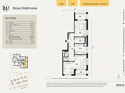 Wohnung 3+kk zum Kauf, 85 m² (2 von 5)