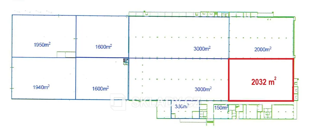 Pronájem skladového prostoru 2032 m² – pohled 4