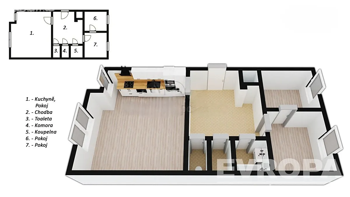 Prodej bytu 3+kk 70 m² - Widok 3