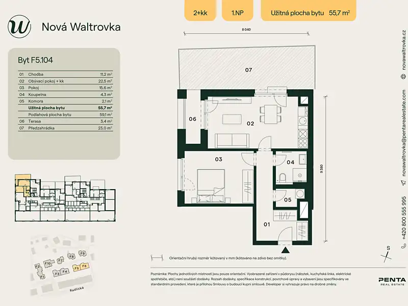 Prodej bytu 2+kk 56 m², Praha – náhled fotky 2