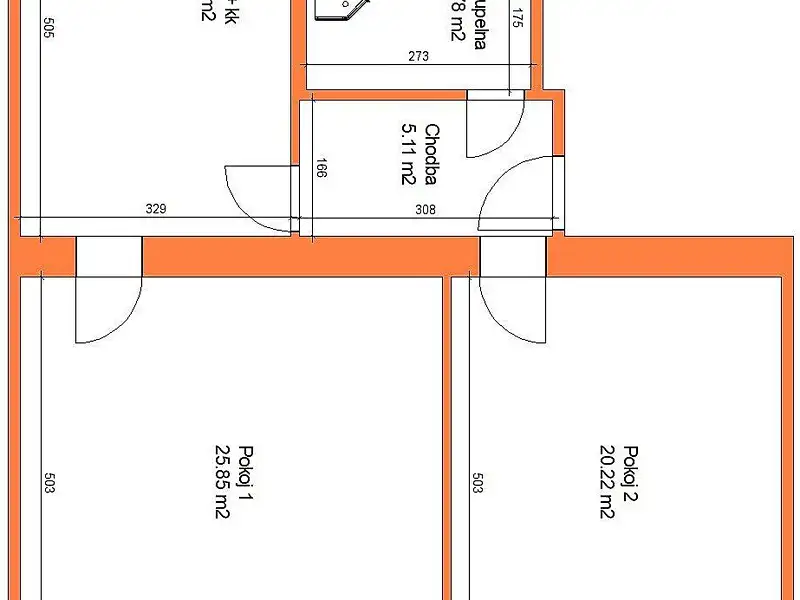 Pronájem bytu pokoje 20 m², Pardubice – náhled fotky 3