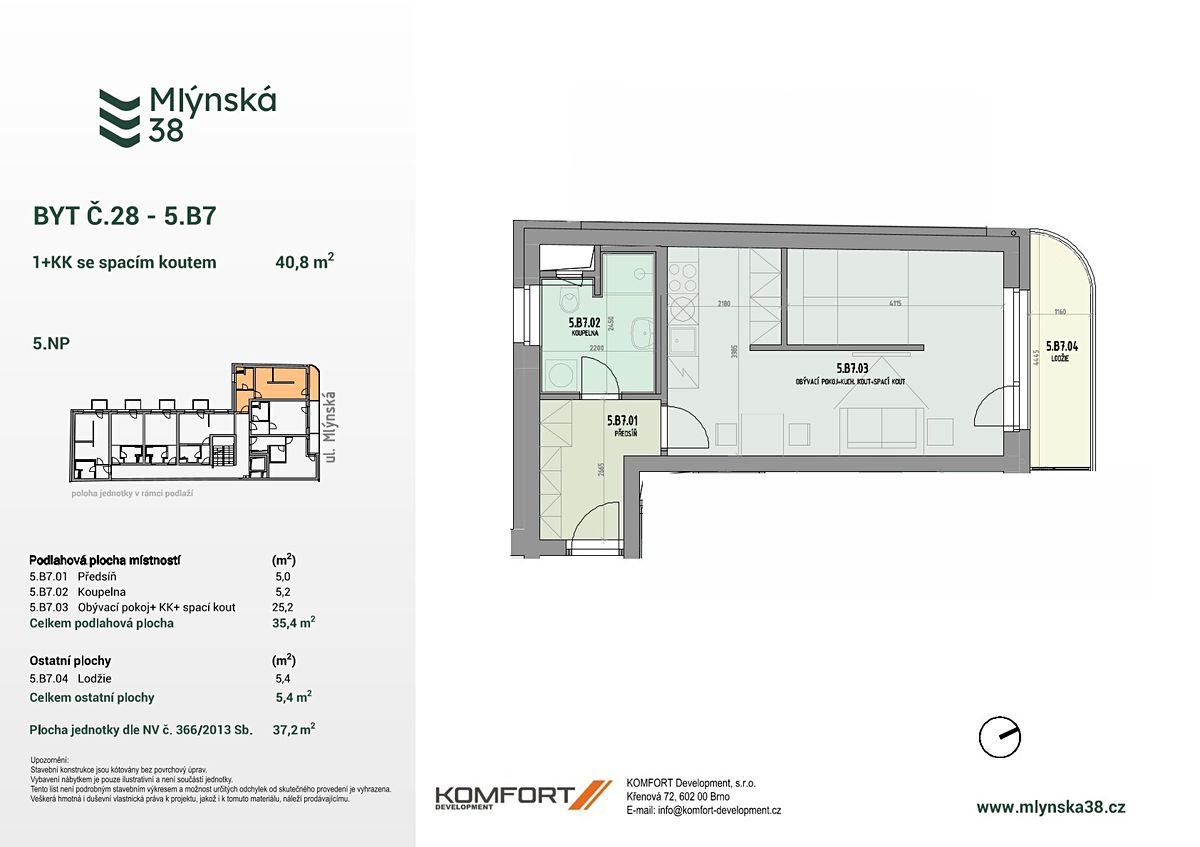 Prodej bytu 1+kk 35 m² – fotografie 3