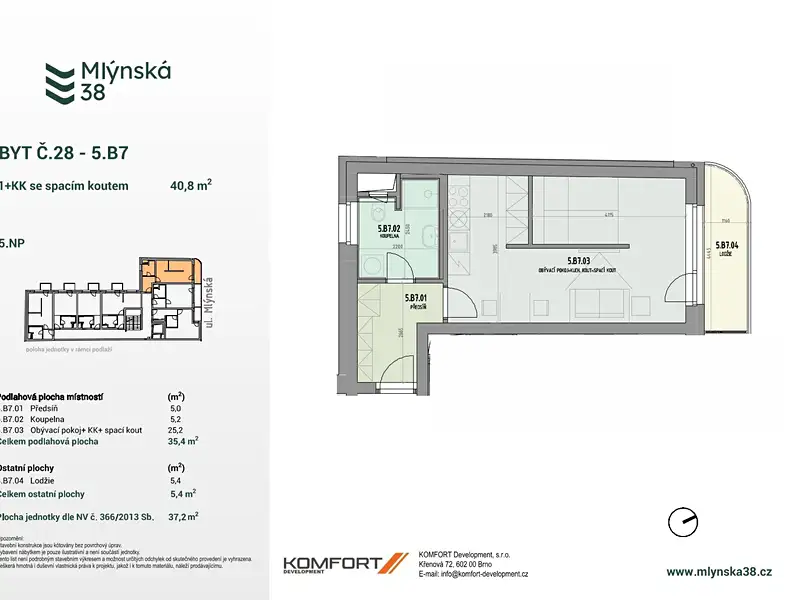 Prodej bytu 1+kk 35 m², Brno – náhled fotky 3