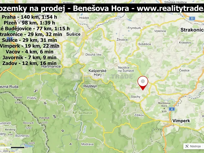 Prodej pole 22939 m², Vacov – náhled fotky 2