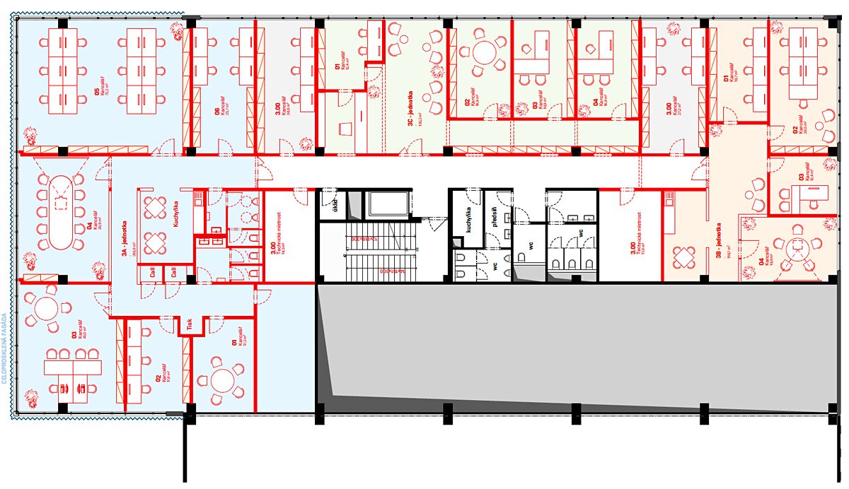 Pronájem kanceláře 628 m² – fotografie 3