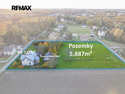 Prodej  rodinného domu 122 m², pozemek 5 658 m²