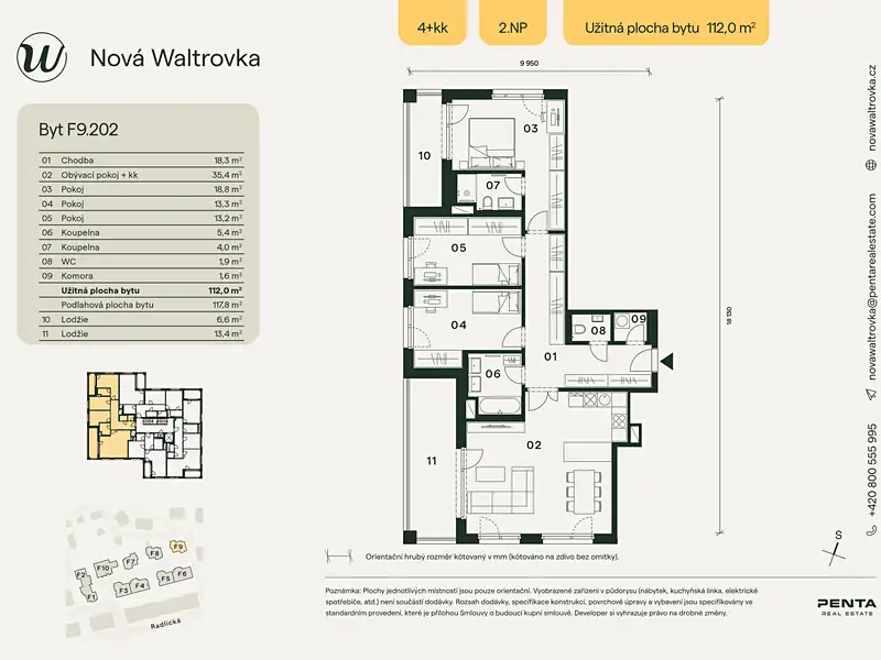 Prodej bytu 4+kk 112 m², Praha – náhled fotky 2