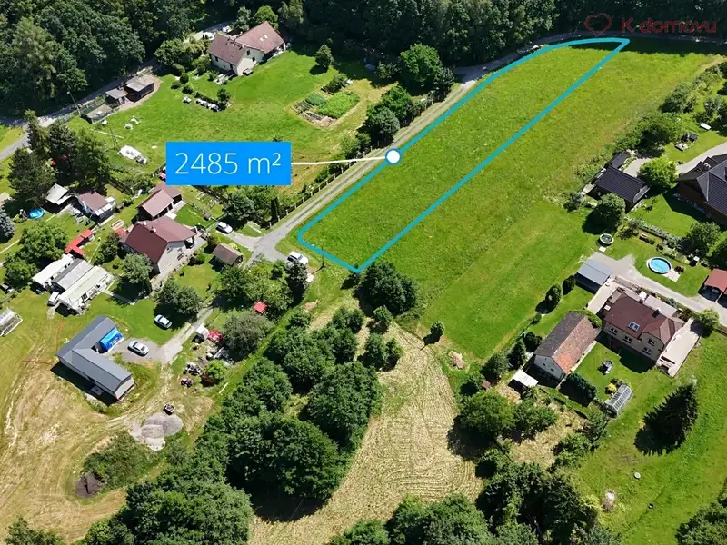 Prodej stavebního pozemku 2485 m², Albrechtice – náhled fotky 1
