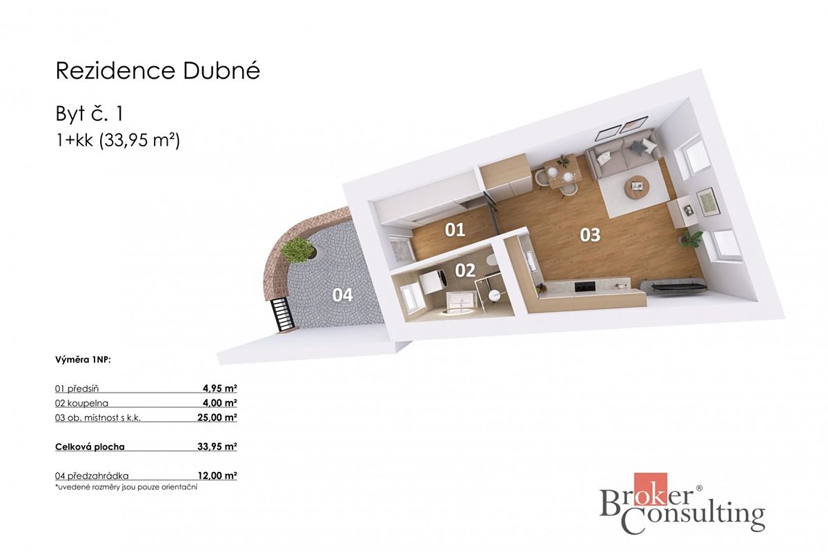 Prodej bytu 1+kk 34 m² – fotografie 3