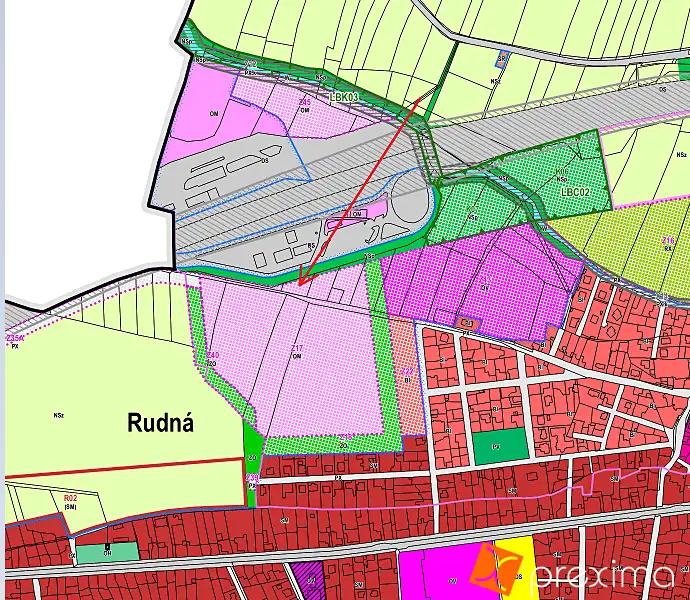 Prodej komerčního pozemku 1656 m², Rudná – náhled fotky 2
