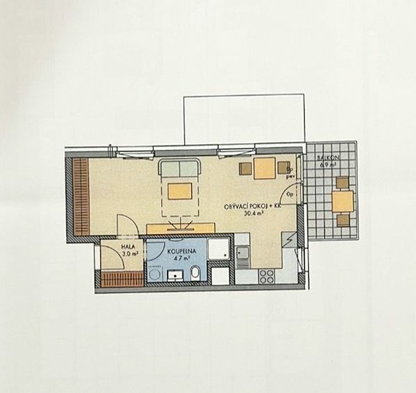 Prodej bytu 1+kk 46 m² – fotografie 2