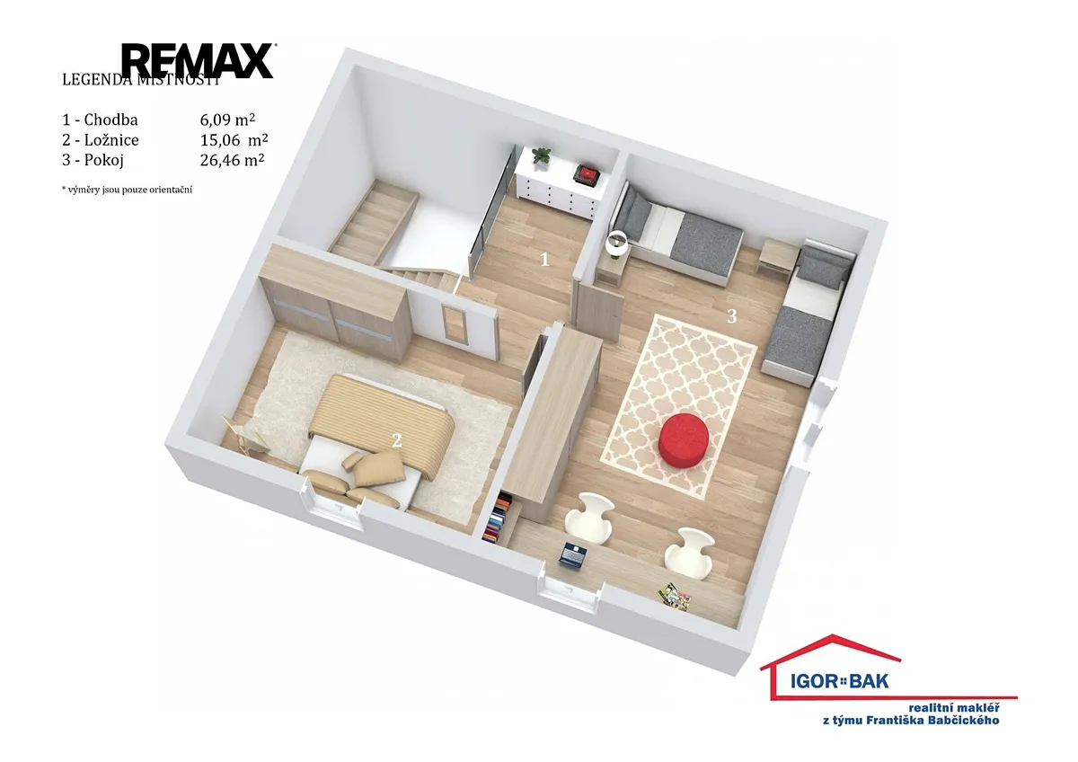 Prodej bytu 3+kk 105 m² – pohled 2