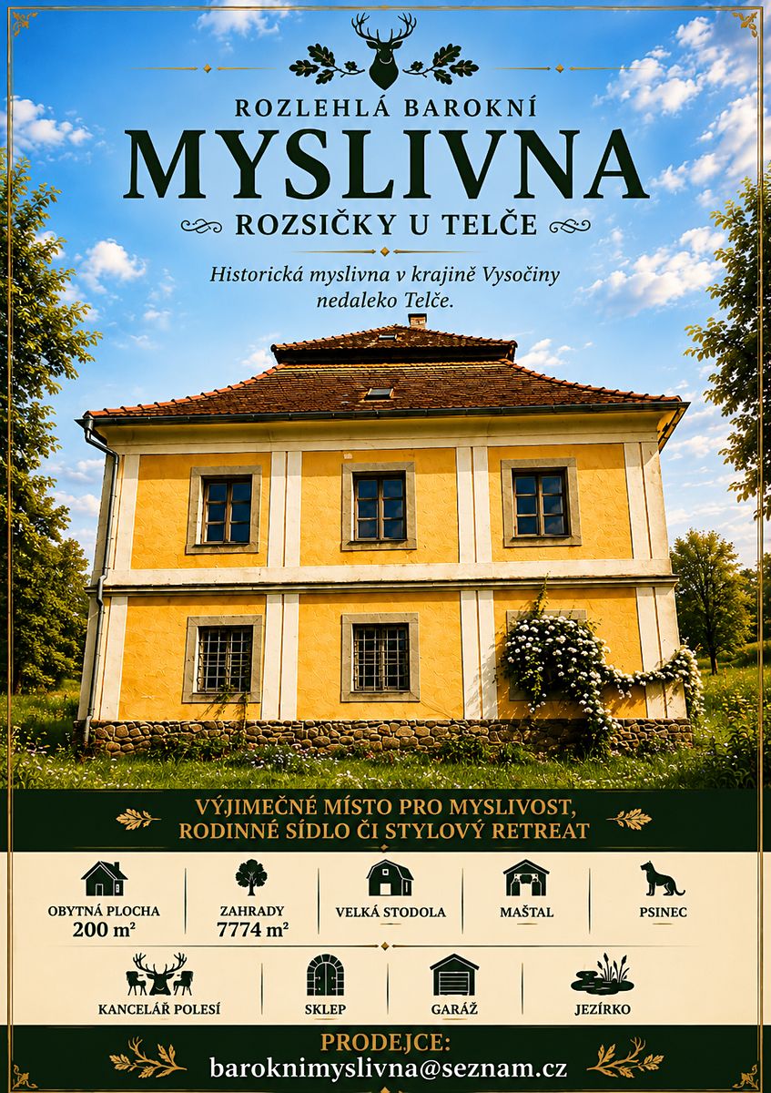 Prodej vily 200 m², pozemek 7774 m²