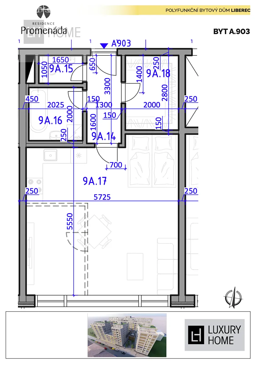 Prodej bytu 1+kk 52 m² - Widok 5