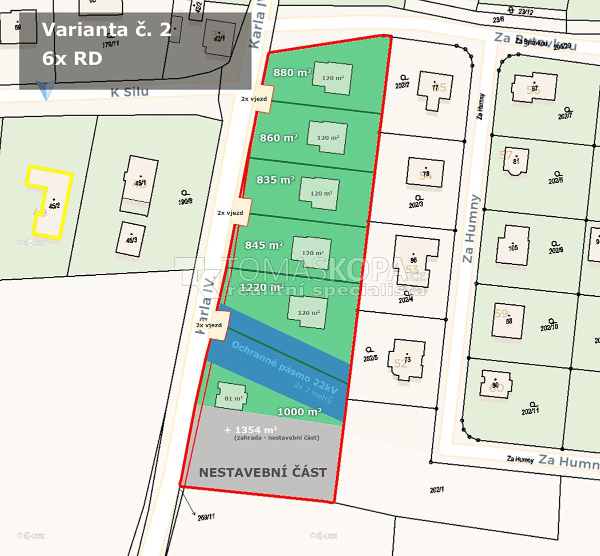 Prodej stavebního pozemku 6994 m², Vysoký Újezd – fotka 1 z 3