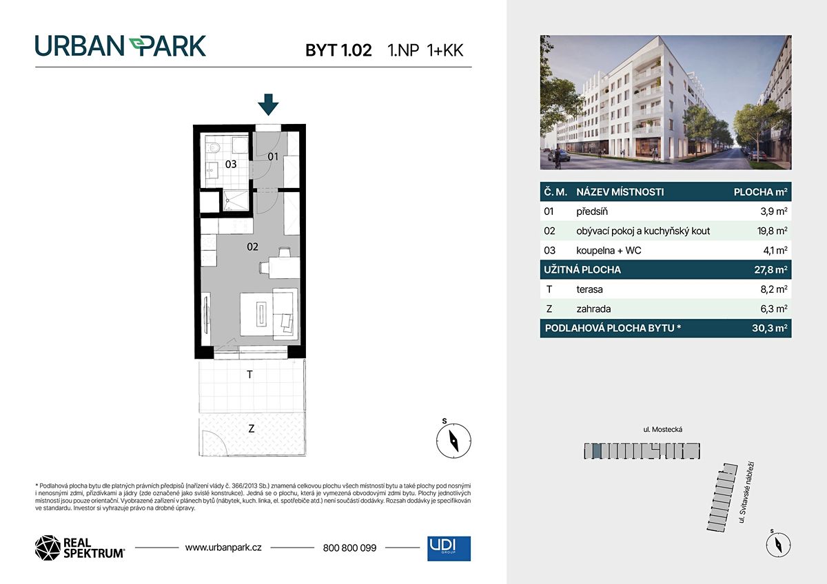 Prodej bytu 1+kk 30 m² – fotografie 3