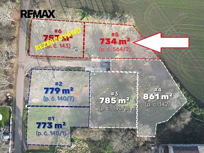 Prodej  stavebního pozemku 734 m²