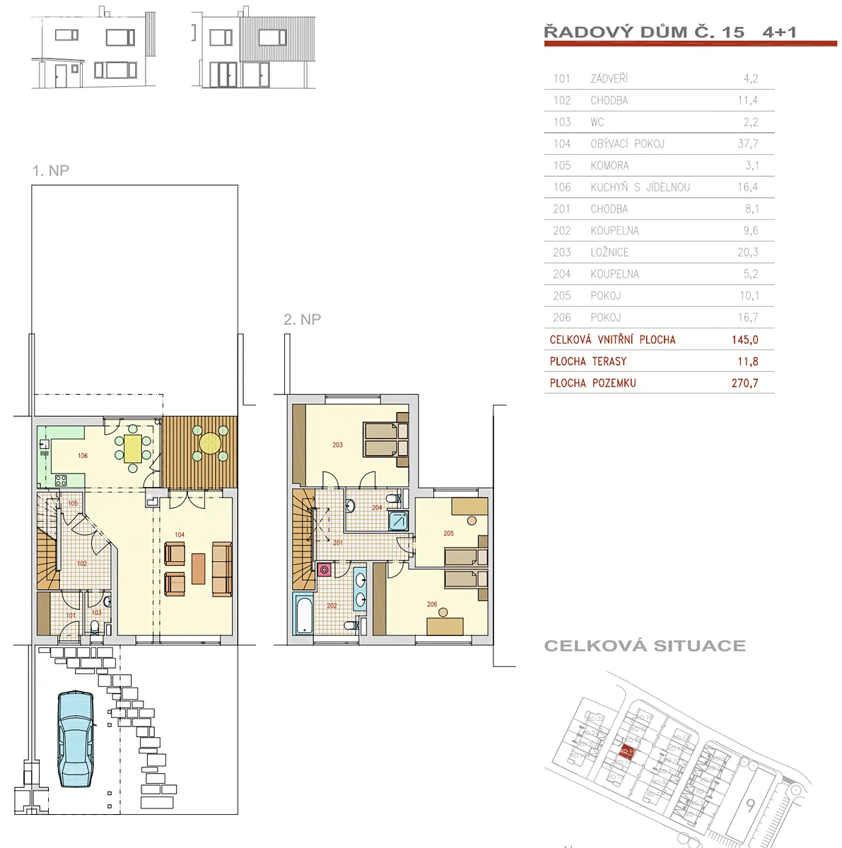 Pronájem rodinného domu 145 m², pozemek 270 m² – další
