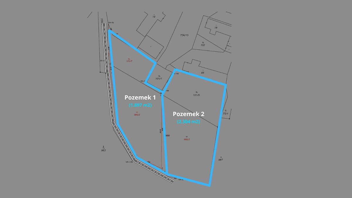 Prodej zahrady 2304 m²