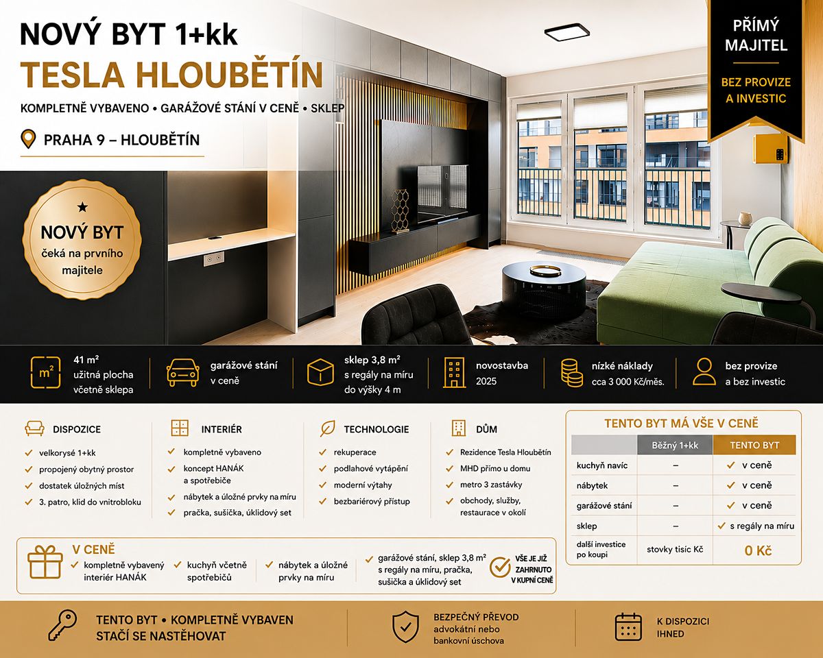 Prodej bytu 1+kk 41 m²