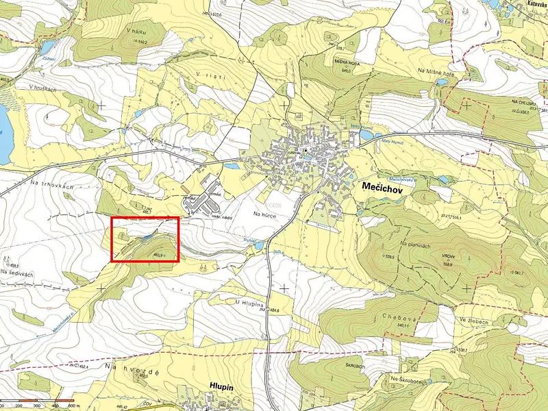 Prodej zahrady 1687 m², Mečichov – náhled fotky 2