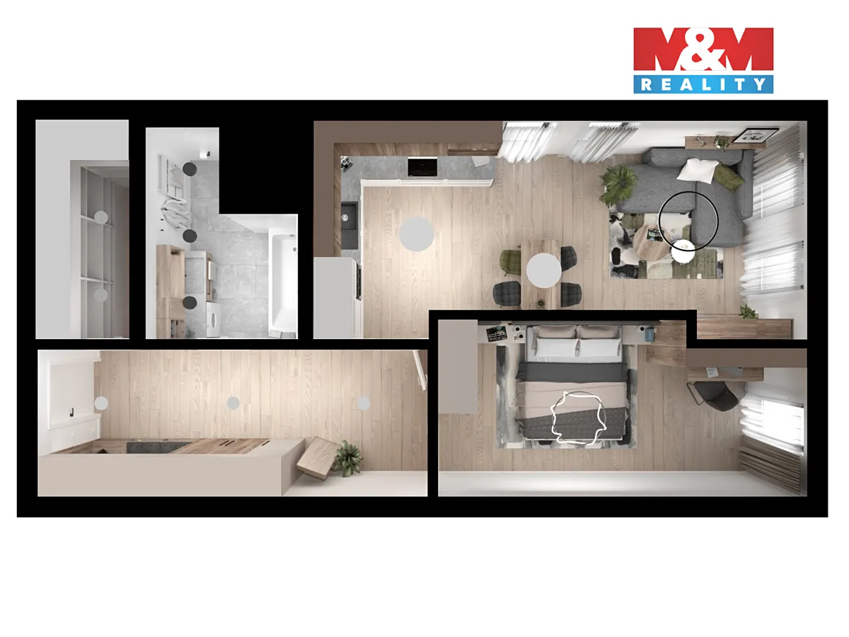 Prodej bytu 2+kk 61 m² – pohled 3