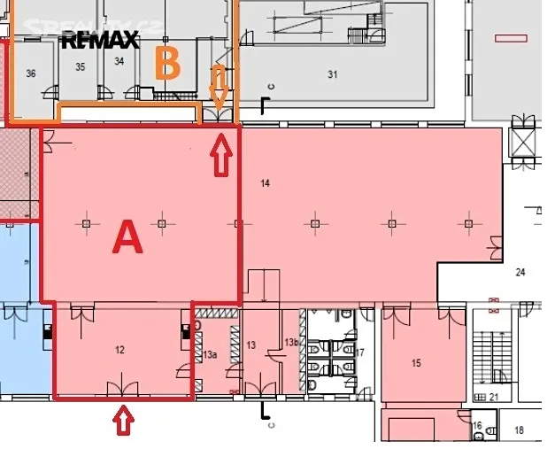 Pronájem skladového prostoru 206 m² – pohled 2