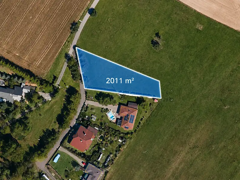Prodej stavebního pozemku 2011 m², Dvorce – náhled fotky 2
