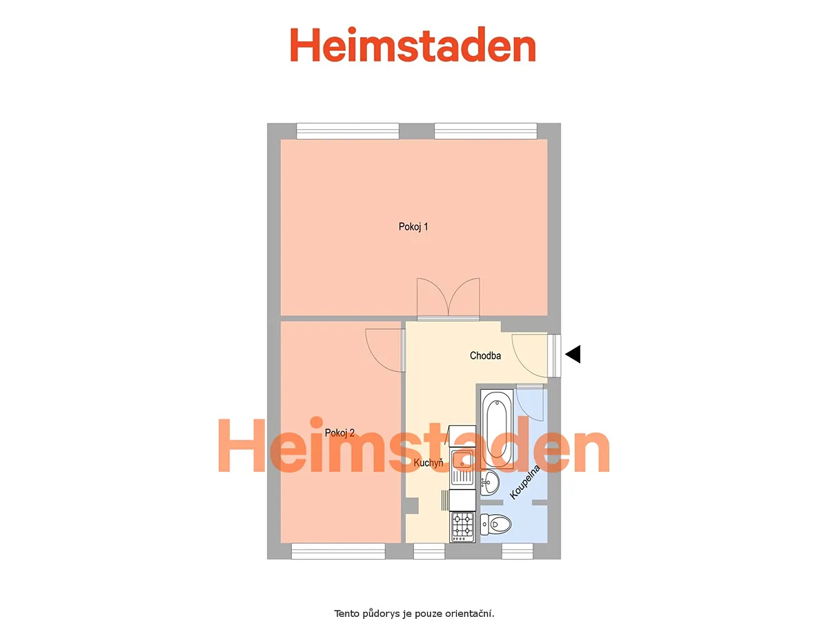 Pronájem bytu 2+1 47 m² - Więcej