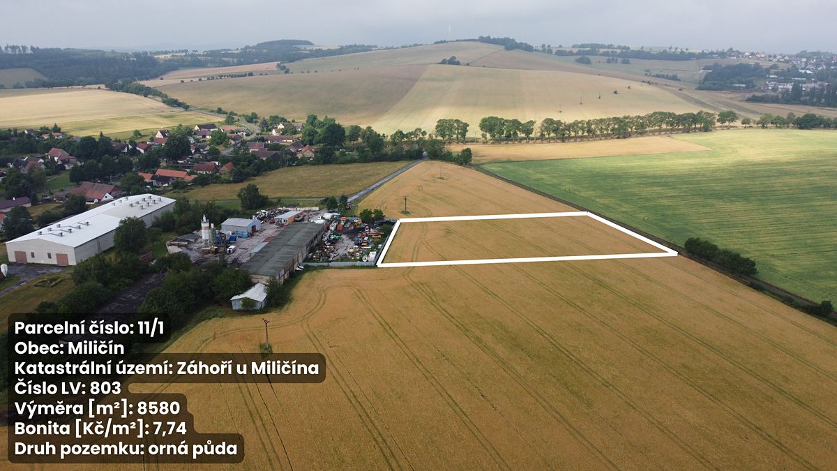 Prodej pole 84896 m²