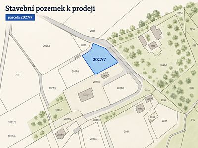 Prodej stavebního pozemku 1257 m²