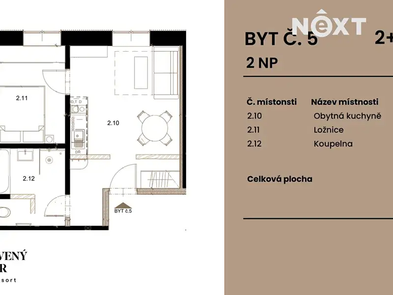 Prodej bytu 2+kk 39 m², Rapotín – náhled fotky 2