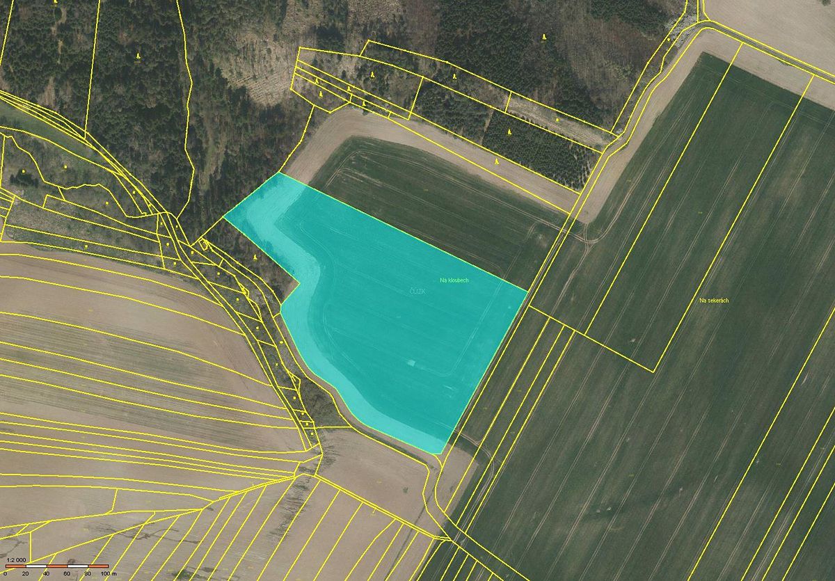 Prodej pole 44793 m², Albrechtice nad Vltavou – fotka 1 z 3