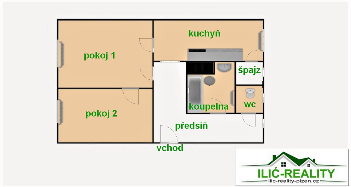 Prodej bytu 2+1 60 m² – fotografie 3