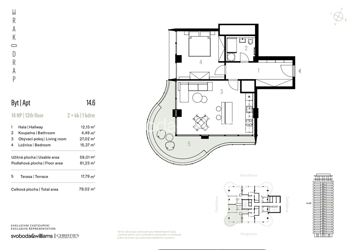 Prodej bytu 2+kk 61 m² – pohled 5