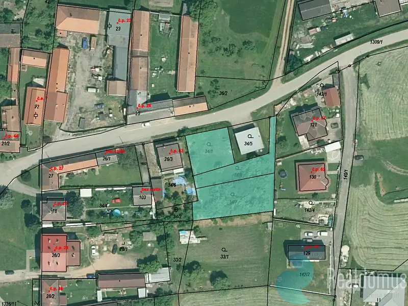 Prodej stavebního pozemku 1303 m², Radošovice – náhled fotky 2