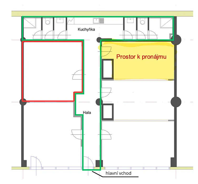 Pronájem obchodního prostoru 19 m² – další
