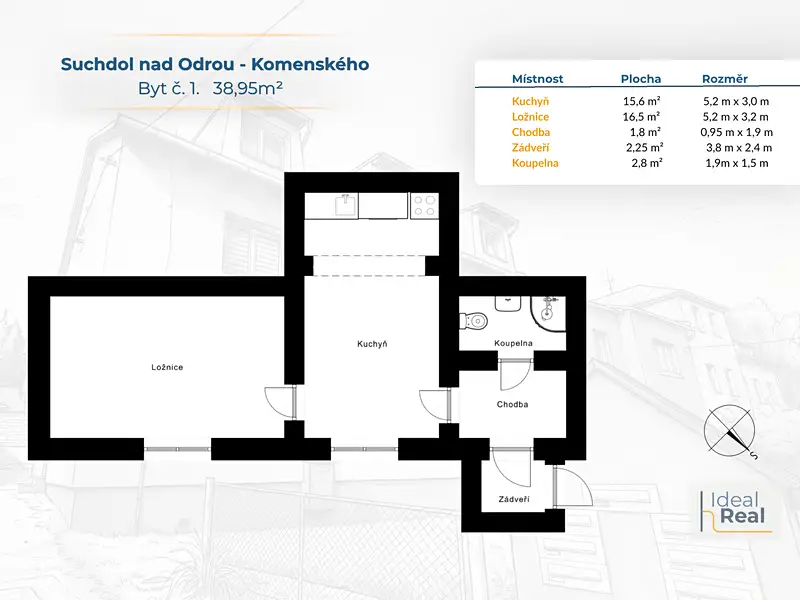 Prodej bytu 1+1 39 m², Suchdol nad Odrou – náhled fotky 2