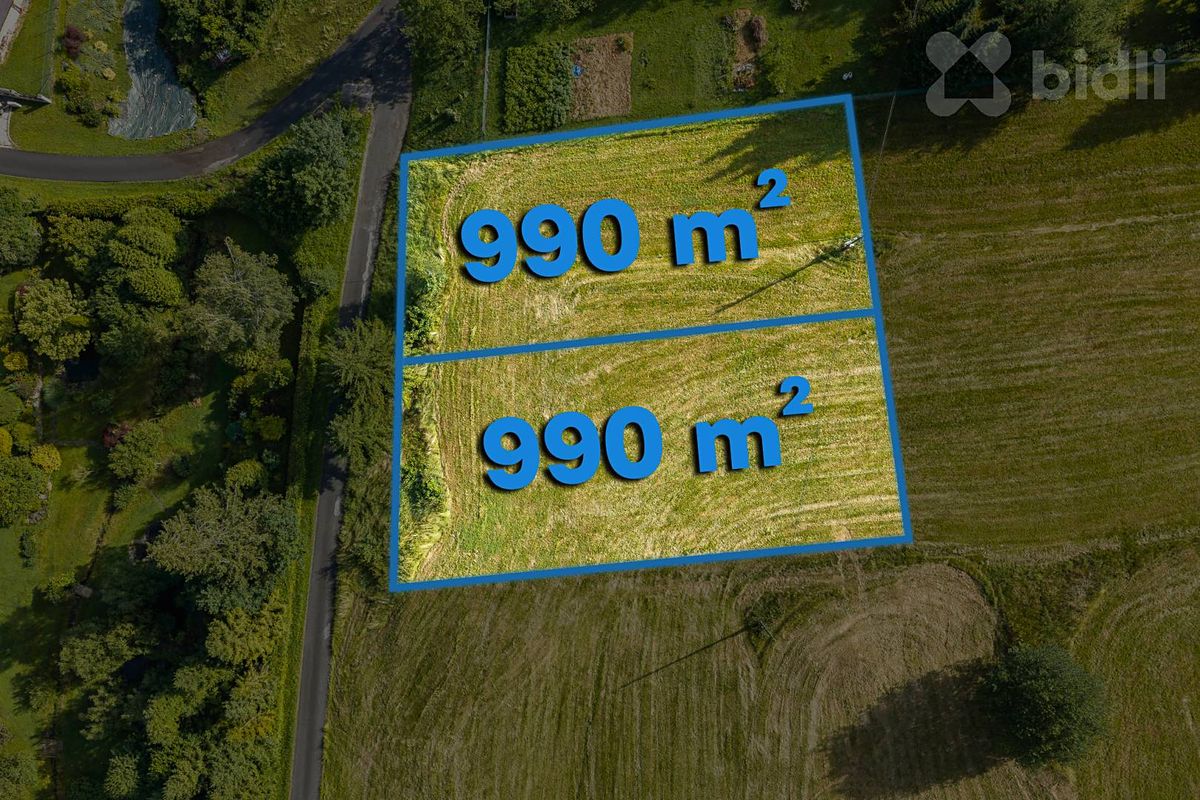 Prodej stavebního pozemku 990 m² – fotografie 3