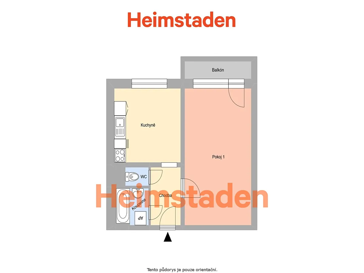 Pronájem bytu 1+1 38 m² - Więcej