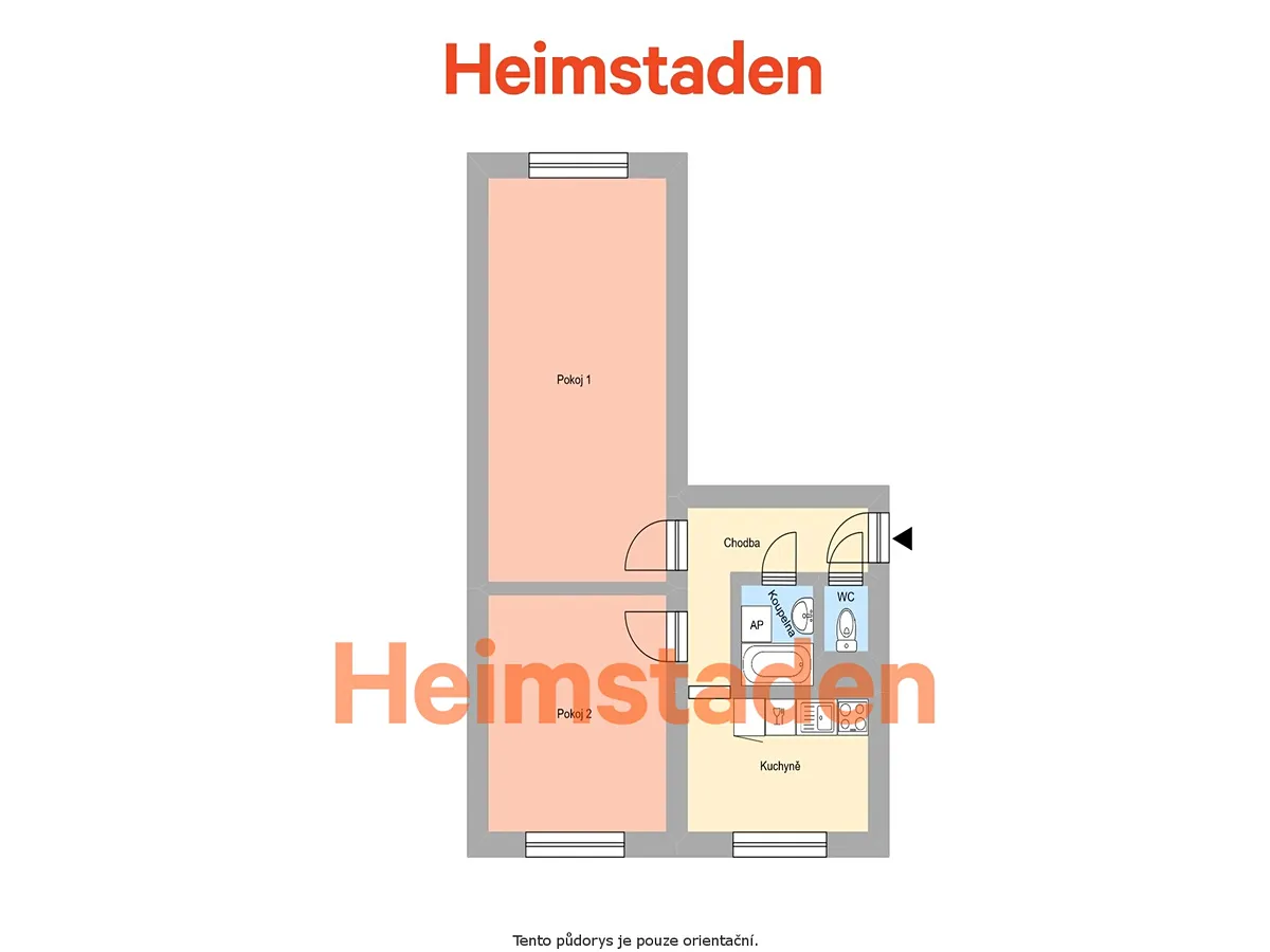 Pronájem bytu 2+1 52 m² - Więcej