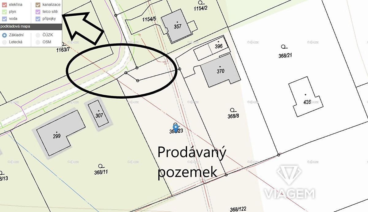 Prodej stavebního pozemku 1236 m² – fotografie 2